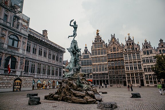 Die Innenstadt von Antwerpen